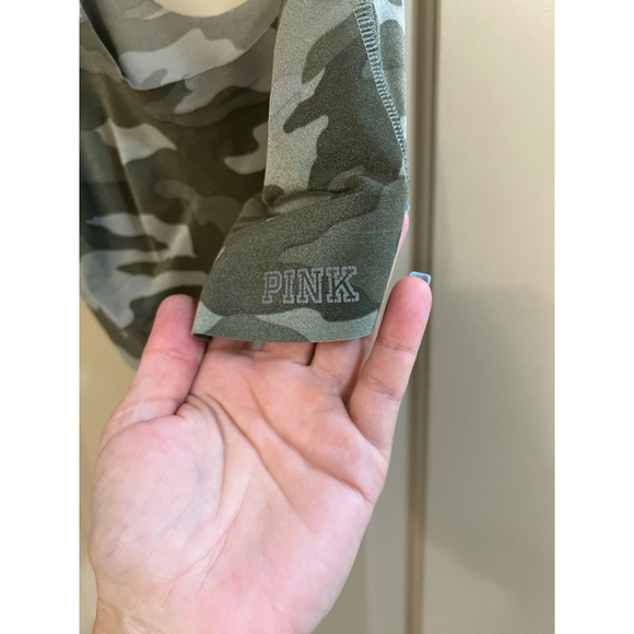 Women's PINK Victoria's Secret Camo Bralette Top Size L Green - Picture 2 of 4